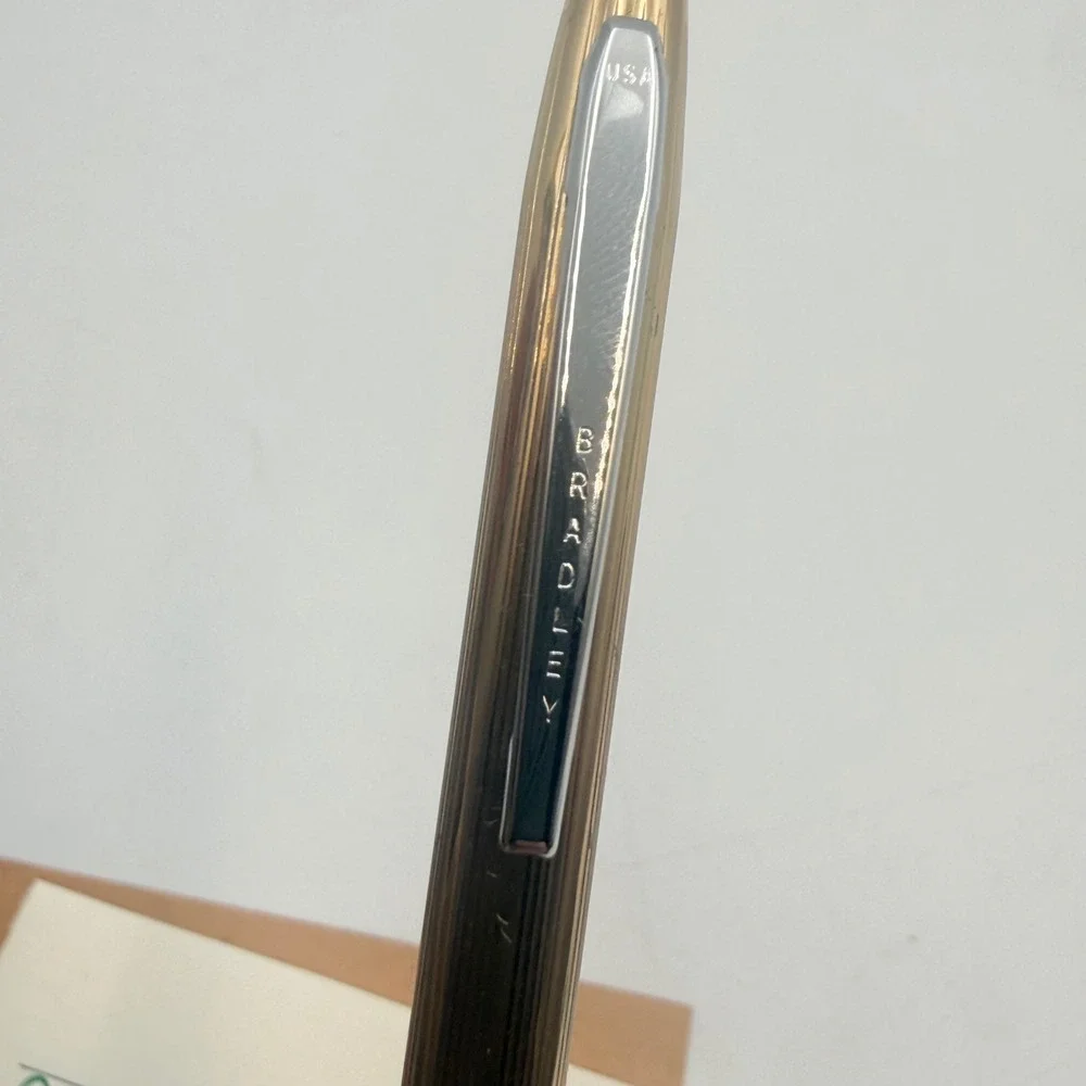 Vintage Bradley Gold Tone Pen and Pencil Set Made in USA with Original Box